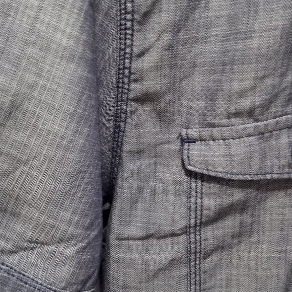 CALVIN KLEIN 100% COTTON MEN'S CASUAL SHORT SLEEVE SHIRT DENIM SIZE XL - Picture 7 of 9